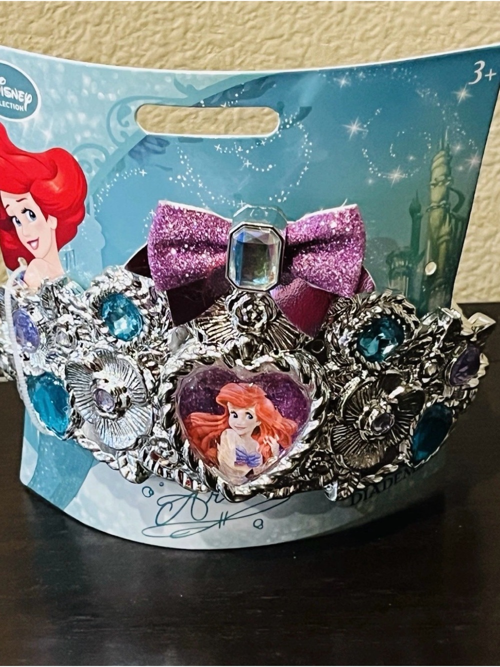 Disney’s Little Mermaid Ariel Silver Princess Tiara/Crown with Gemstones